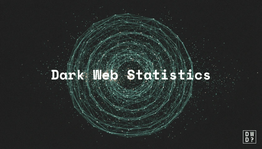 Dark web statistics 2026 report cover showing an encrypted node network illustration